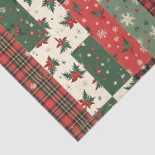 Vintage Christmas Patchwork Seidenpapier (Ausschnitt)