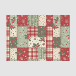 Vintage Christmas Patchwork Seidenpapier