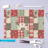 Vintage Christmas Patchwork Seidenpapier (Handwerk)