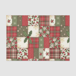 Vintage Christmas Patchwork Seidenpapier