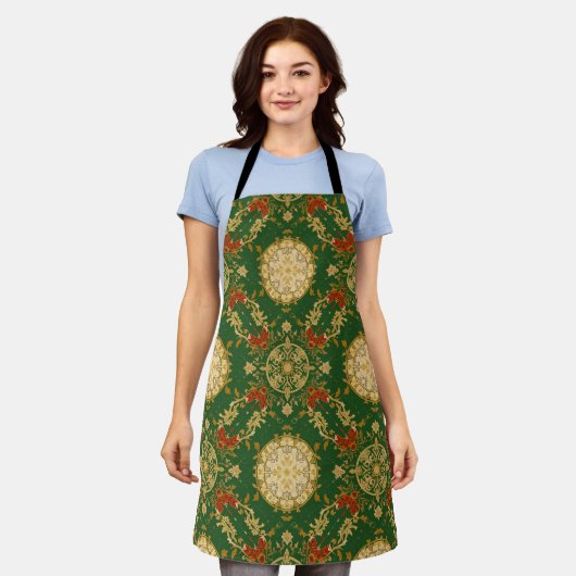 Vintage Christmas Pattern - Apron Schürze (Getragen)
