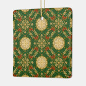 Vintage Christmas Pattern - Ceramic Ornament (Links)