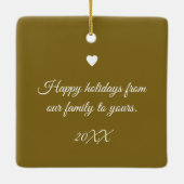 Vintage Christmas Pattern - Ceramic Ornament (Rückseite)