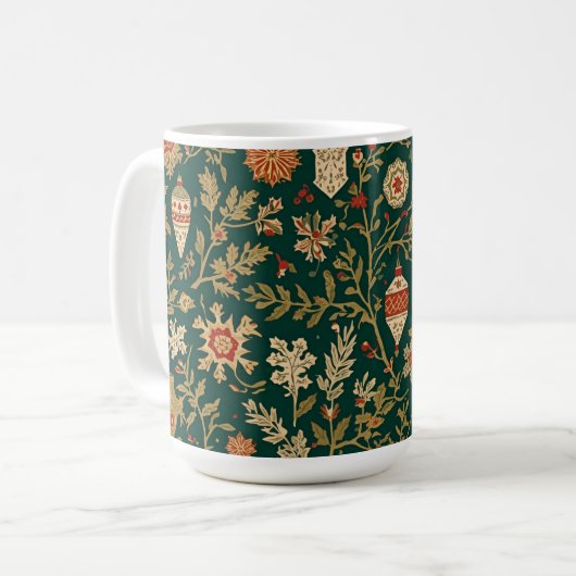 Vintage Christmas Pattern - Coffee Mug Kaffeetasse (Vorderseite Links)