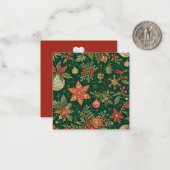 Vintage Christmas Pattern - Flat Note Card Mitteilungskarte (Vorderseite/Rückseite Beispiel)