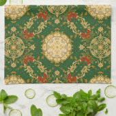 Vintage Christmas Pattern - Kitchen Towel Geschirrtuch (Gefaltet)
