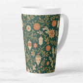 Vintage Christmas Pattern - Latte Mug Milchtasse (Rechte Ecke)