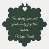 Vintage Christmas Pattern - Paper Ornament Card (Rückseite)