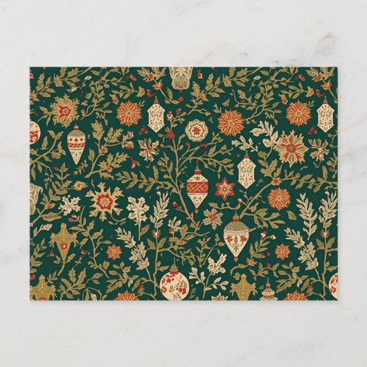 Vintage Christmas Pattern - Postcard Postkarte (Vorderseite)