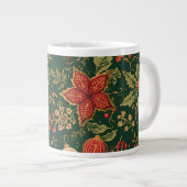 Vintage Christmas Pattern - Specialty Mug Jumbo-Tasse (Vorderseite Rechts)