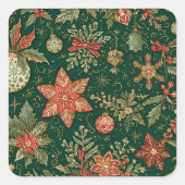 Vintage Christmas Pattern - Stickers (Vorderseite)