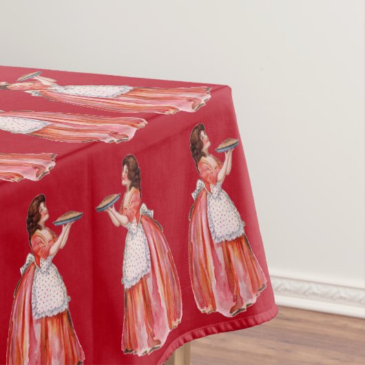 Vintage Christmas Pie Maker Tischdecke (Beispiel)