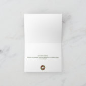 Vintage Christmas Poinsettias Wreath Grußkarte Dankeskarte (Innenseite)