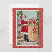 Vintage Christmas Postacrd Feiertagspostkarte (Vorne/Hinten)