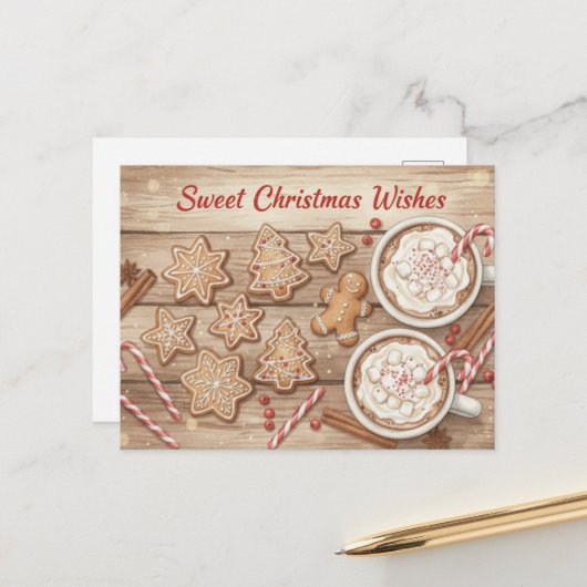 Vintage Christmas Postcard Postkarte (Vorderseite/Rückseite Beispiel)