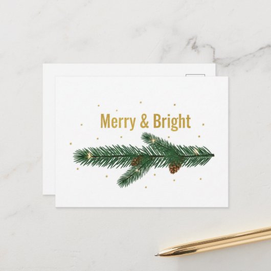 Vintage Christmas Postcard Postkarte (Vorderseite/Rückseite Beispiel)