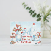 Vintage Christmas Postcard Postkarte (Stehend Vorderseite)