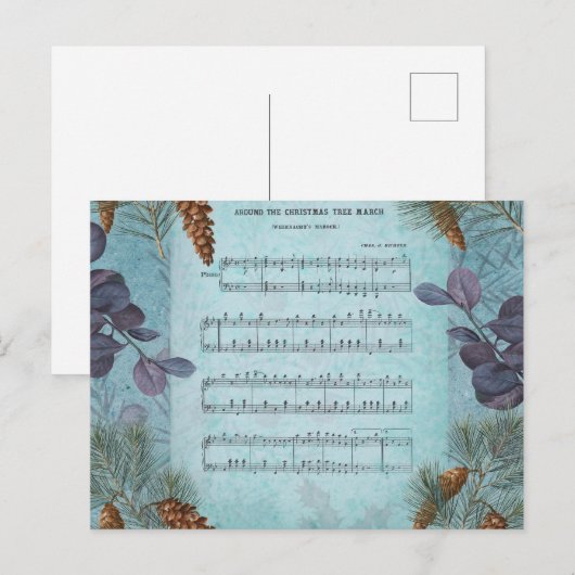 VINTAGE CHRISTMAS POSTCARD POSTKARTE (Vorne/Hinten)