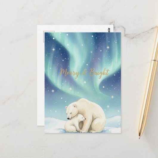 Vintage Christmas Postcard Postkarte (Vorderseite/Rückseite Beispiel)