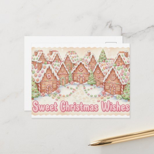 Vintage Christmas Postcard Postkarte (Vorderseite/Rückseite Beispiel)