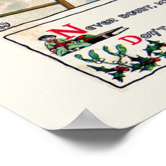 VINTAGE CHRISTMAS POSTER (Ecke)