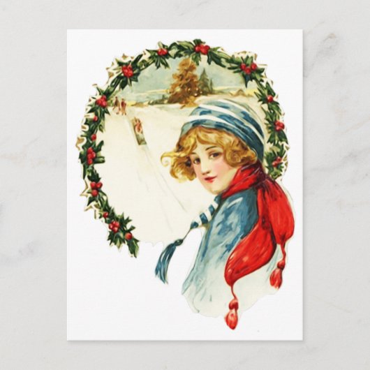 Vintage Christmas Postkarte (Vorderseite)