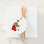 Vintage Christmas Puppy Geschenkanhänger (Beispiel)