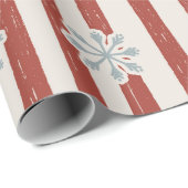 Vintage Christmas Red Sleds Geschenkpapier (Rolleneckpunkt)