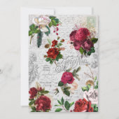 Vintage Christmas Rose Joyeux Weihnachten Ephemera (Vorderseite)