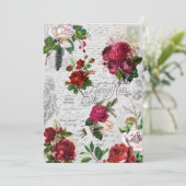 Vintage Christmas Rose Joyeux Weihnachten Ephemera (Stehend Vorderseite)