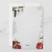 Vintage Christmas Rose Joyeux Weihnachten Ephemera (Rückseite)