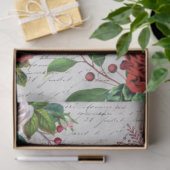 Vintage Christmas Rose Joyeux Weihnachten Ephemera Seidenpapier (Geschenk)