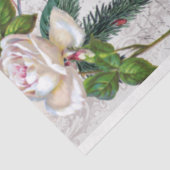 Vintage Christmas Rose Joyeux Weihnachten Ephemera Seidenpapier (Ausschnitt)