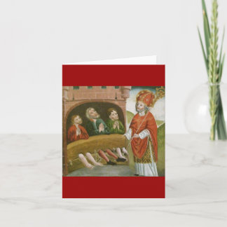 Vintage Christmas Saint Nicholas Feiertagskarte