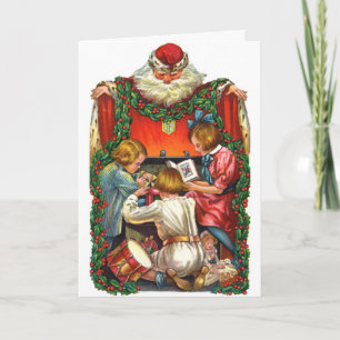 Vintage Christmas Saint Nicholas Feiertagskarte