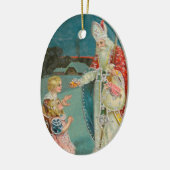Vintage Christmas Saint Nicholas Keramik Ornament (Links)