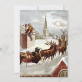 Vintage Christmas, Saint Nicholas on the Rooftop Einladung (Vorderseite)