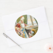 Vintage Christmas Saint Nicholas Runder Aufkleber (Umschlag)