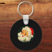 Vintage Christmas Santa Claus Face Old Fashioned Schlüsselanhänger (Vorderseite)