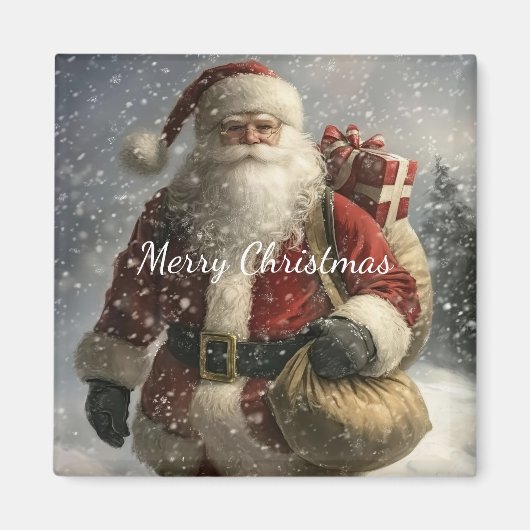 Vintage Christmas Santa Claus Magnet (Vorne)