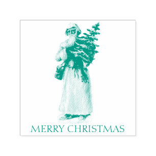 VINTAGE CHRISTMAS SANTA CLAUS RUBBER BRIEFMARKE PERMASTEMPEL