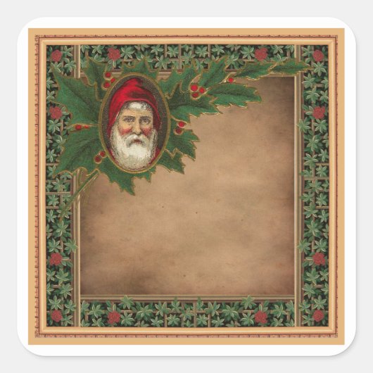 VINTAGE CHRISTMAS SANTA GIFT STICKERS (Vorderseite)