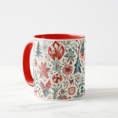 Vintage Christmas Scandinavian Design Tasse (Vorderseite Links)