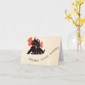 Vintage Christmas Scottie Dogs Card Karte (Gelbe Blume)
