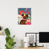 Vintage Christmas Shopaholic Poster (Heimbüro)