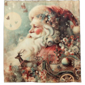 Vintage Christmas Shower Curtain Duschvorhang (Vorderseite)