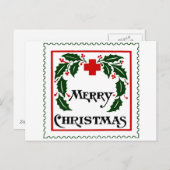 VINTAGE CHRISTMAS SIEGEL CARD FEIERTAGSPOSTKARTE (Vorne/Hinten)