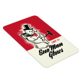 Vintage Christmas Sno Man Glows Magnet (Rechte Seite)