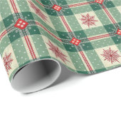 Vintage Christmas Snowflakes Holiday Pattern Geschenkpapier (Rolleneckpunkt)