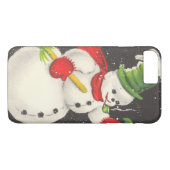Vintage Christmas Snowman Case-Mate iPhone Hülle (Rückseite (Horizontal))